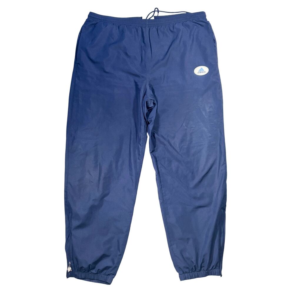 Vintage Adidas Windbreaker Pants Mens XL Blue Track Ankle Zip Athletic Taiwan